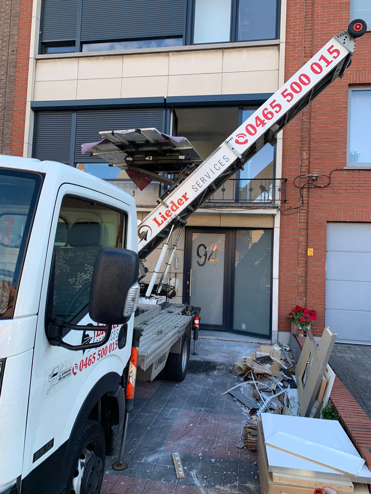 Ladderlift type 7 in actie